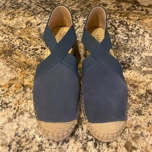 Fabiolas Of Spain Blue Suede Espadrilles